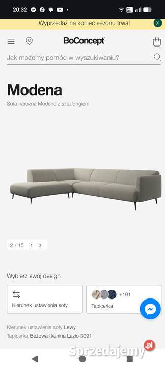 Kanapa narożna BoConcept Ełk