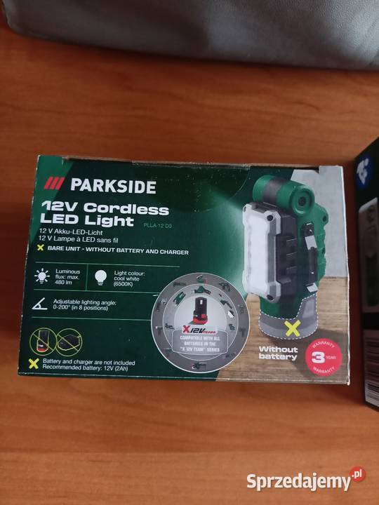 PARKSIDE lampka ładowarka z akumulatorem 2Ah sprzedam