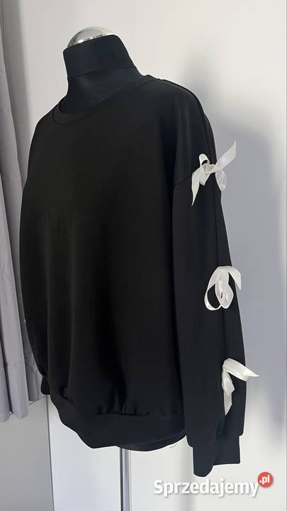 Bluza damska z kokardkami masełko lila czarna Warszawa