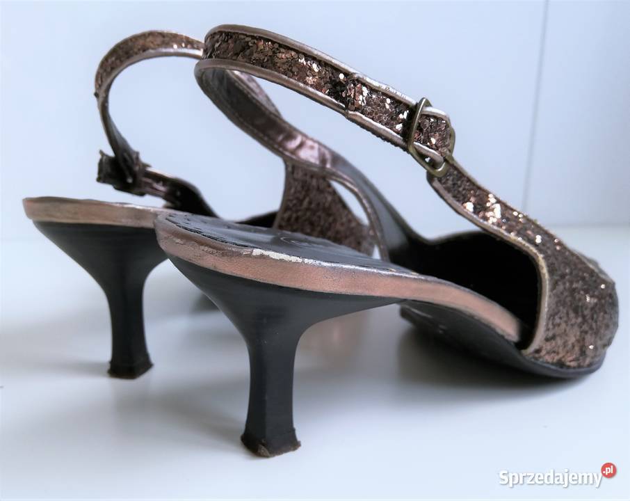 Brokatowe półbuty damskie Graceland w szpic z śląskie Katowice