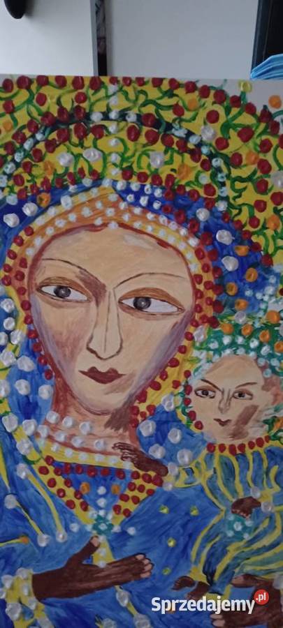 6190 NAJWAŻNIEJSZA JEST MATKA BOSKA OBRAZ Obrazki i obrazy Dom i Ogród wielkopolskie sprzedam