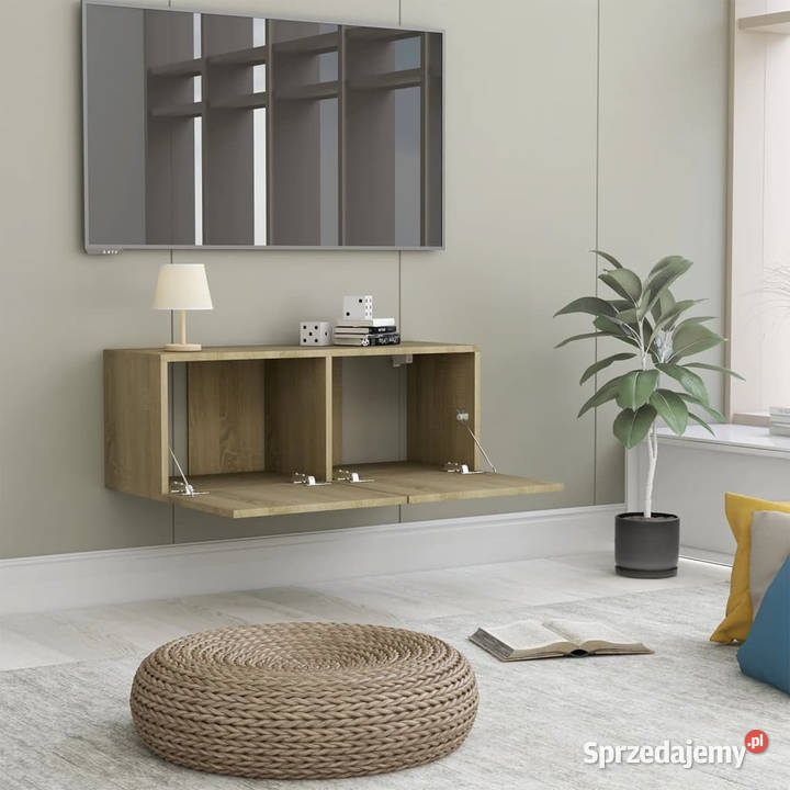 Szafka pod TV dąb sonoma 80x30x30 materiał RTV Warszawa
