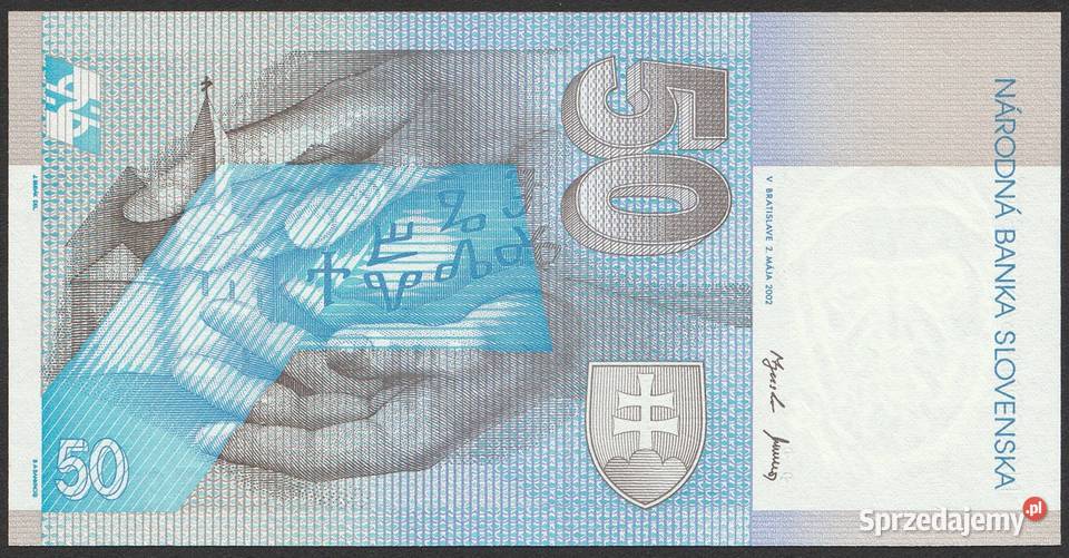 Słowacja 50 koron 2002 stan bankowy UNC Łódź
