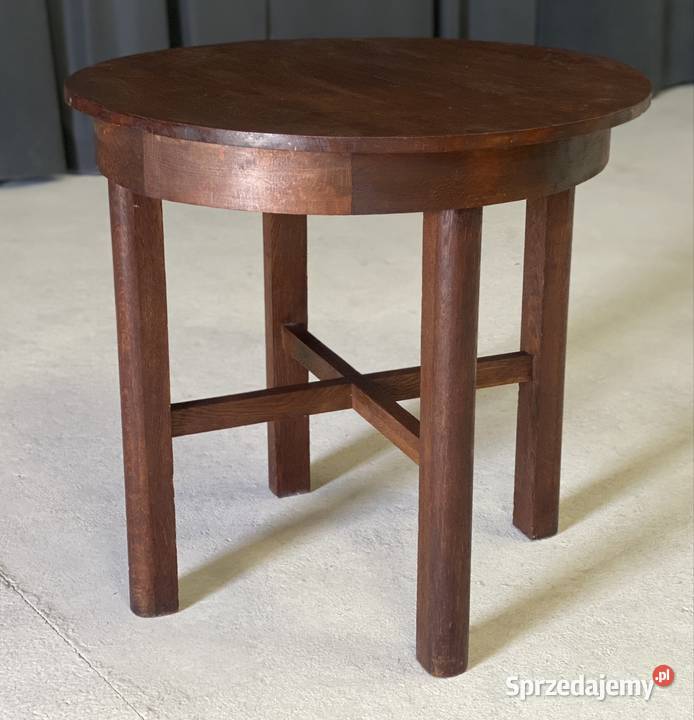 Okrągły stolik kawowy vintage art deco lite