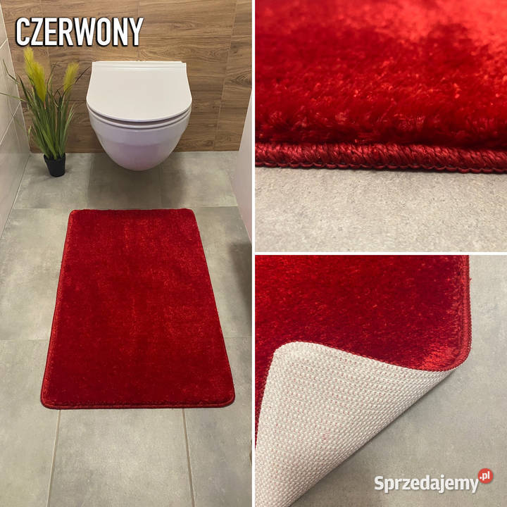 DYWANIK ŁAZIENKOWY 50X80 SANTA CZERWONA SHAGGY 0.5m Białystok