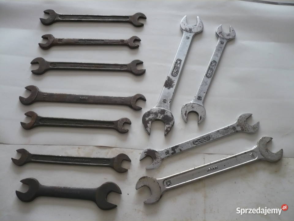 Klucze płaskie z czasów PRL Ręczne łódzkie Zduńska Wola