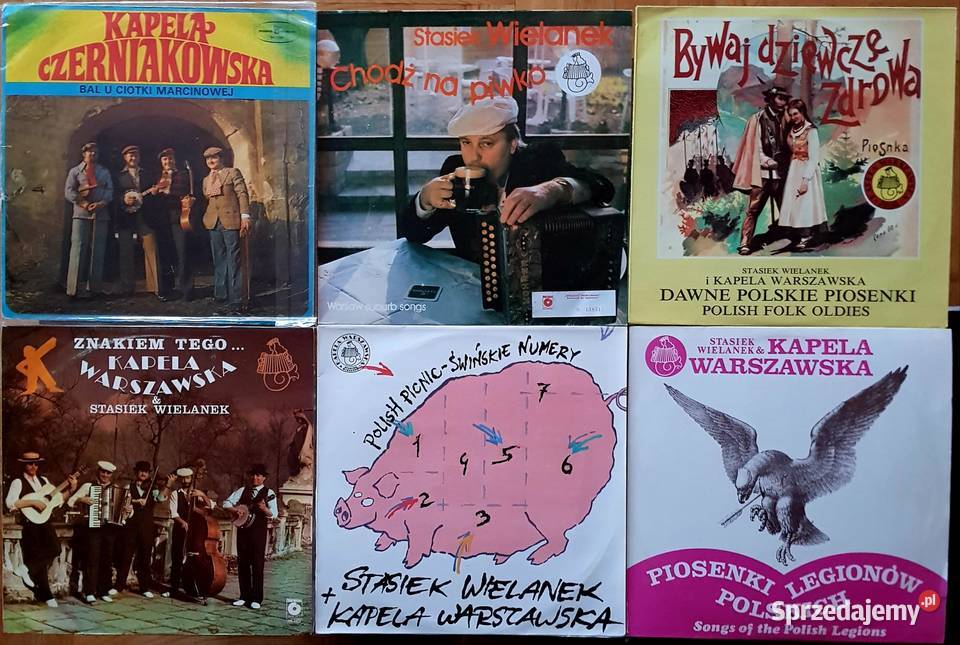 Zestaw winyli na gramofonDyskografia Polski FOLK Warszawa