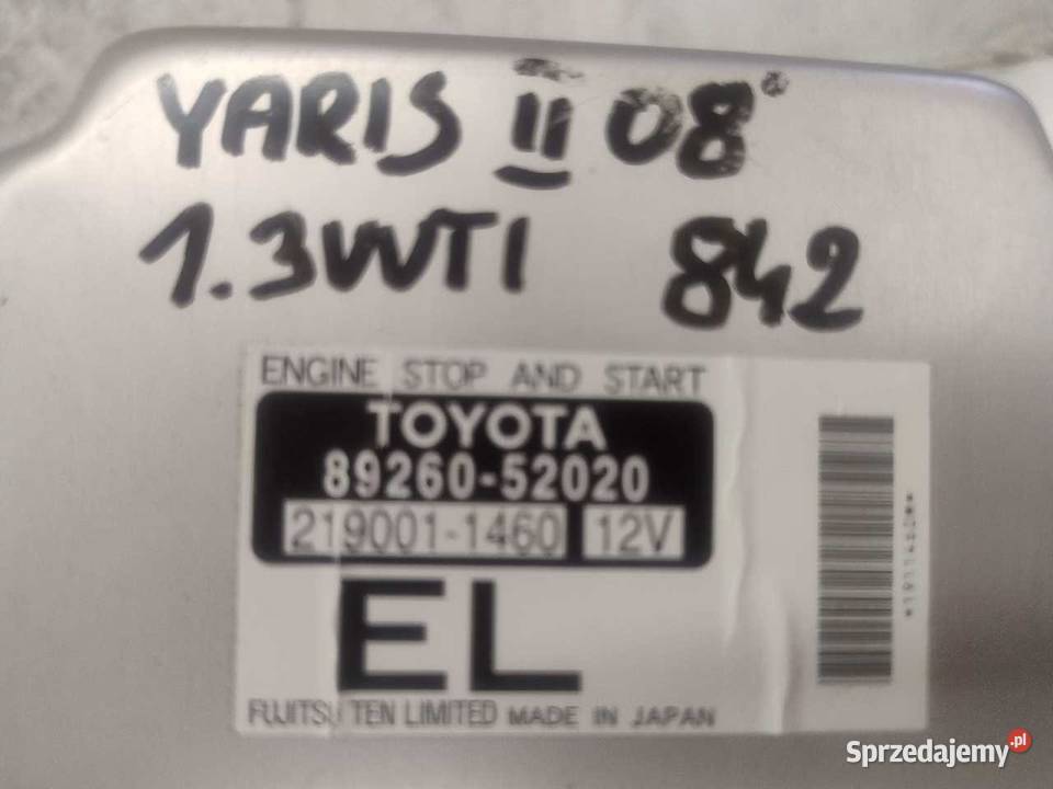 MODUŁ START STOP TOYOTA YARIS II 13 VVTI Komputery sprzedam