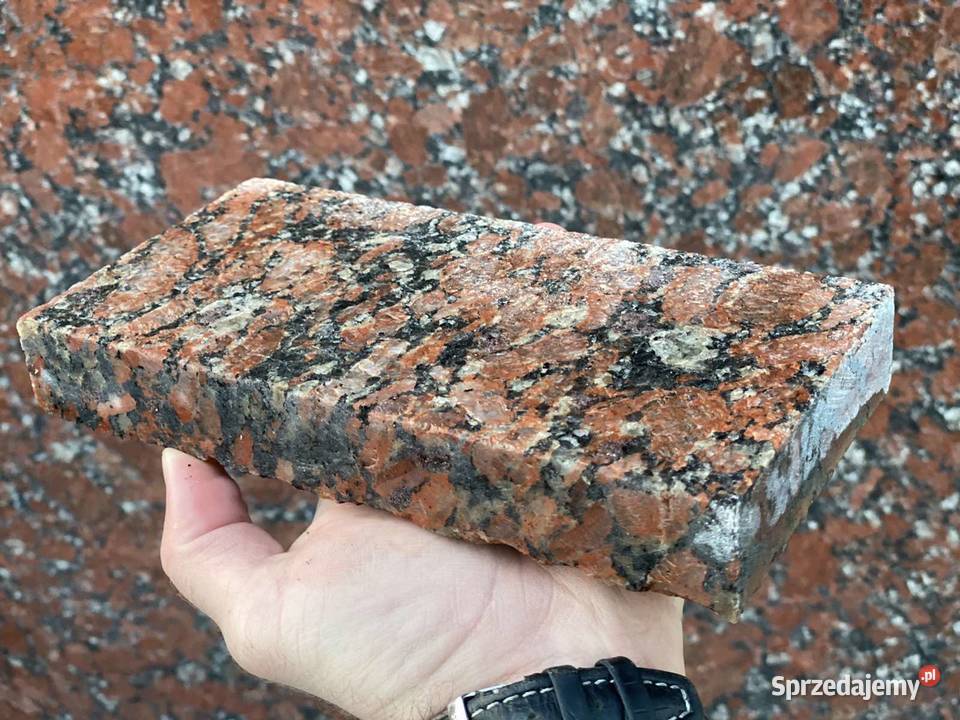 MEGA WYPRZEDAŻ CZERWONA kostka granitowa cięta Materiały budowlane Marki