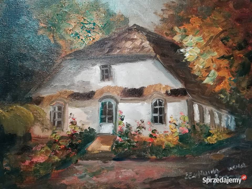 Jakie Obrazy Wisiały W Dworku W Soplicowie Obraz olejny, rozmiar 18*24 cm. Żelazowa Wola,Dworek Chopina Warszawa
