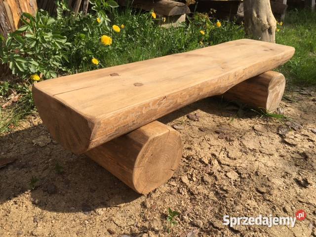 ŁAWKA Z PÓŁBALA DO OGNISKA OGRODU