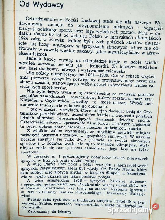 Poczet polskich olimpijczyków Paryż książki mazowieckie Warszawa sprzedam