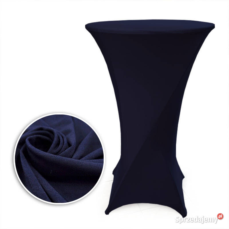 Granatowy Pokrowiec na stolik koktajlowy Warszawa