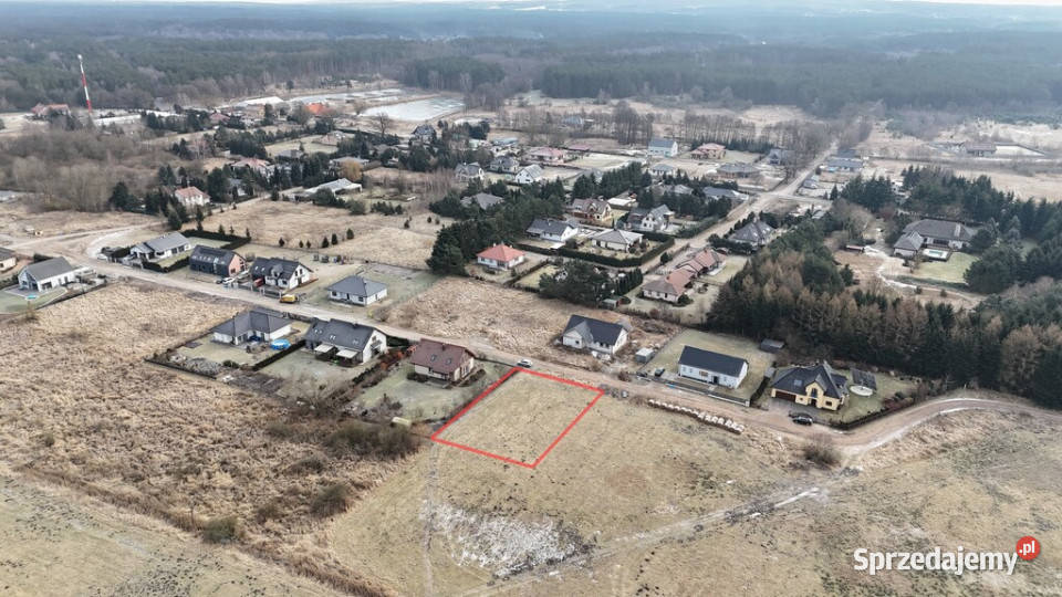 Działka budowlana 1222m szambo Sławoszewo