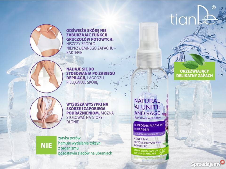 Dezodorant Spray Body Natural ałunit i szałwia Kosmetyki Kołobrzeg