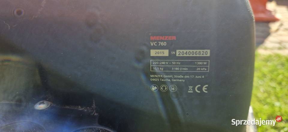 Odkurzacz menzer powystawowy gniazdko vc 760 Namysłów