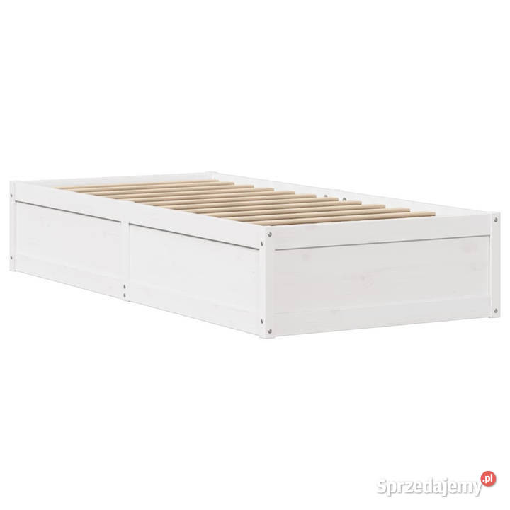Rama łóżka z wezgłowiem biała lite drewno 82cm Warszawa sprzedam