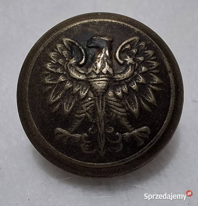 Guzik na stopce orzeł bez korony 22x12mm