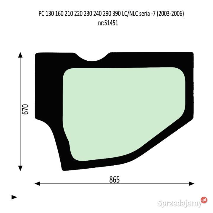 SZYBA DRZWI DOLNA KOMATSU 130 160 210 220 seria Części do maszyn budowlanych Kielce sprzedam