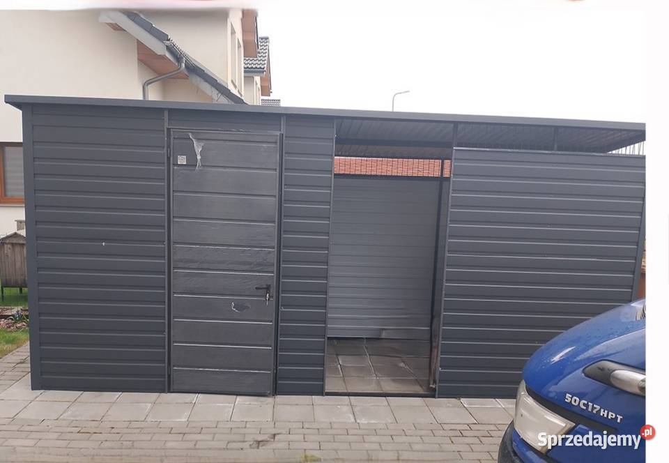 Brązowy Garaż Blaszany Schowek Garaże Blaszane samodzielny Białogard sprzedam