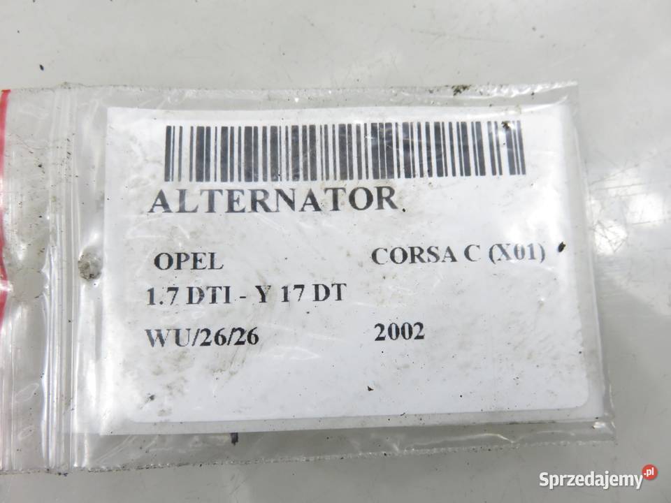 ALTERNATOR OPEL CORSA C X01 17 DTI Y 17 DT