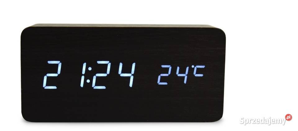 WOODOO CLOCK drewniany cyfrowy zegar Warszawa