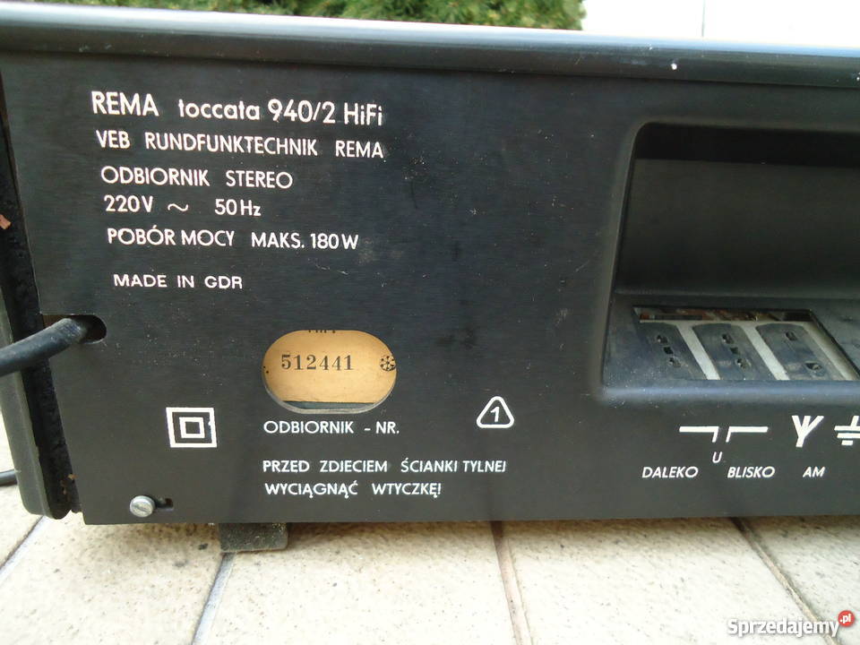 ORYGINALNY AMPLITUNER REMA TOCCATA 9402 HIFI małopolskie Nowy Sącz