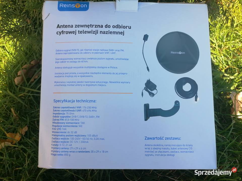 Sprzedam antenę dookólną DVBT2 Reinston 32dB dolnośląskie Syców