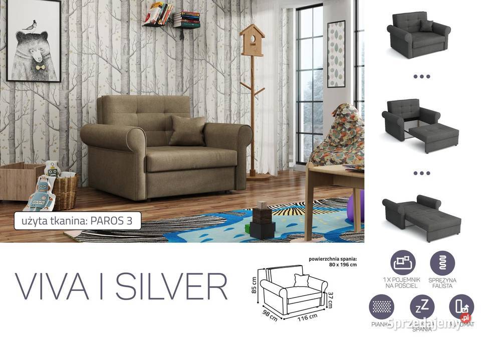 Sofa Viva 1 Silver Darmowa dostawa Wieruszów