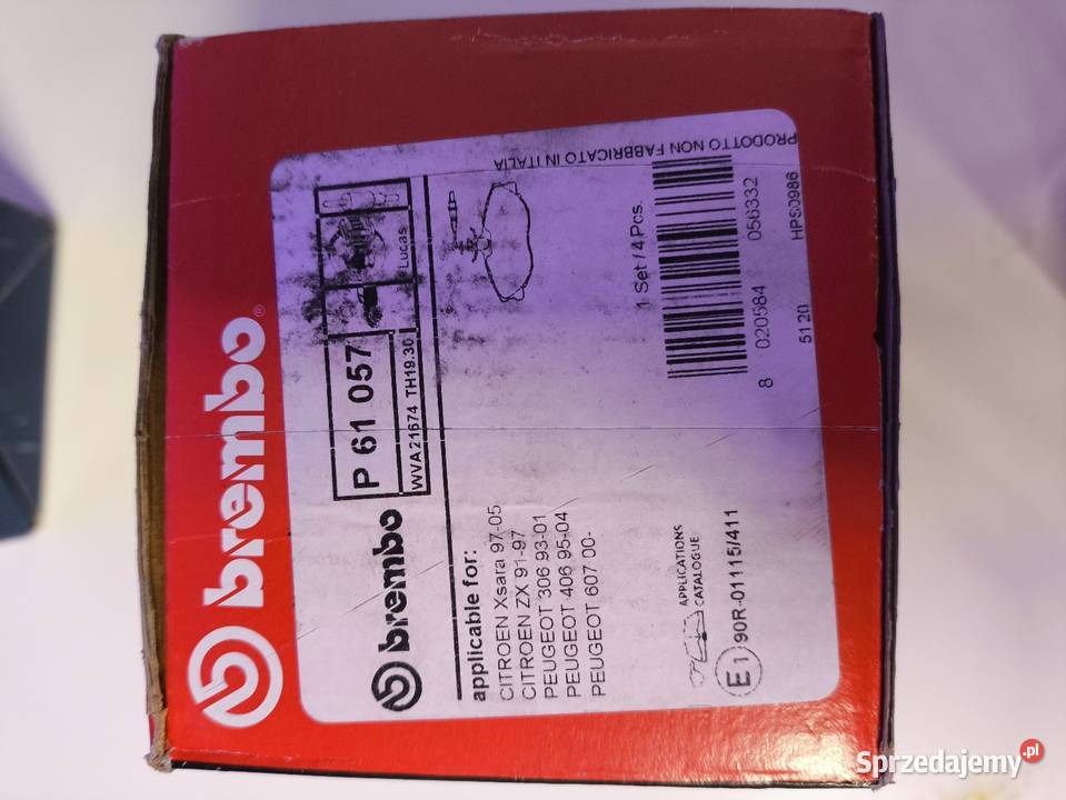 Klocki hamulcowe Brembo Peugeot 607 22 HDI osobowe Wrocław