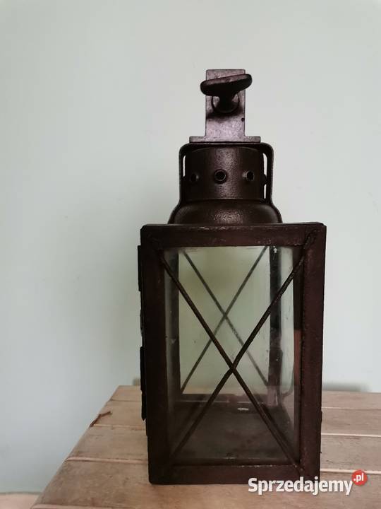 Niemiecka kolejowa lampa na swieczke z 1924 roku małopolskie Kraków