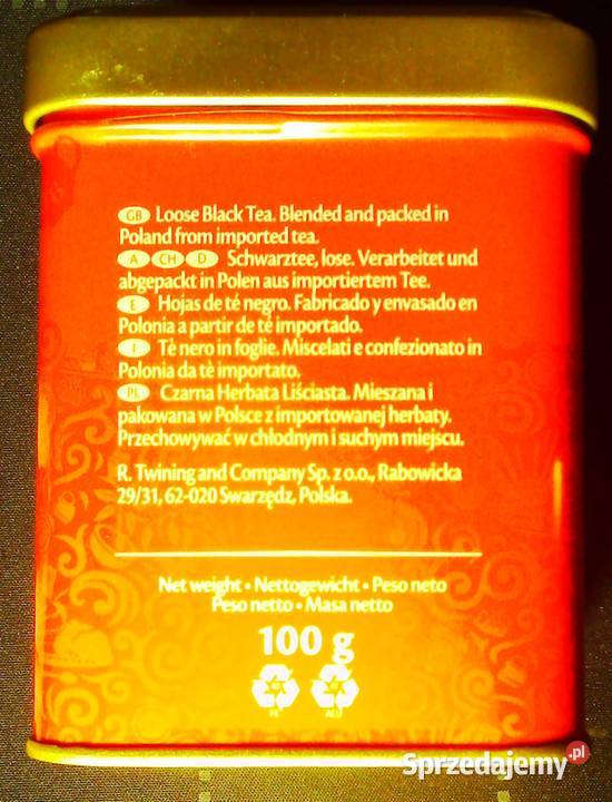 Blaszane pudełko herbacie Twinings 7x9x9 Na małopolskie Kraków