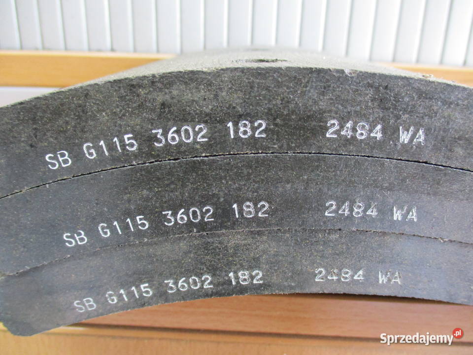 Okładziny szczęk hamulcowych SB G115 3602 182 szczęki kujawsko-pomorskie Mogilno