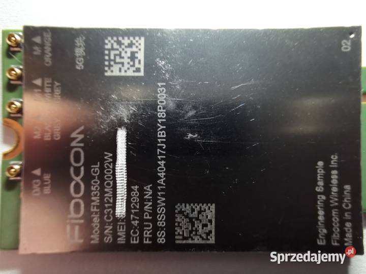 Karta WWAN Fibocom FM350GL 5G LTE PCIe M2 Internet i komunikacja Gdynia