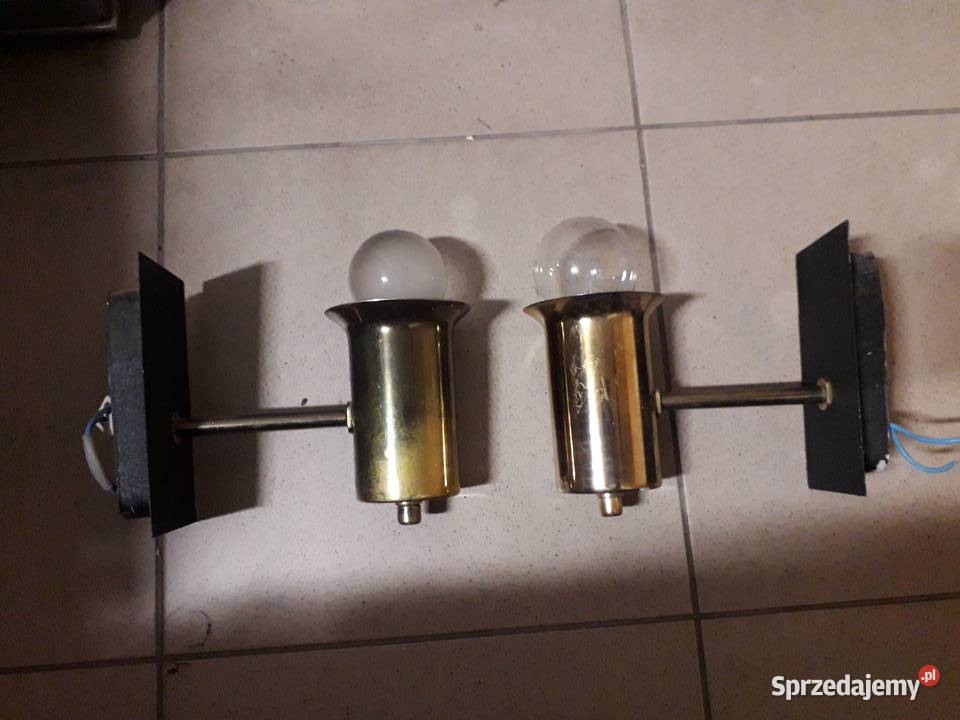 Kinkiety mosiężne art deco prl Warszawa