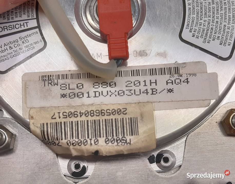 PODUSZKA AIRBAG KIEROWCY AUDI A3 8L0880201H osobowe Mielęcin