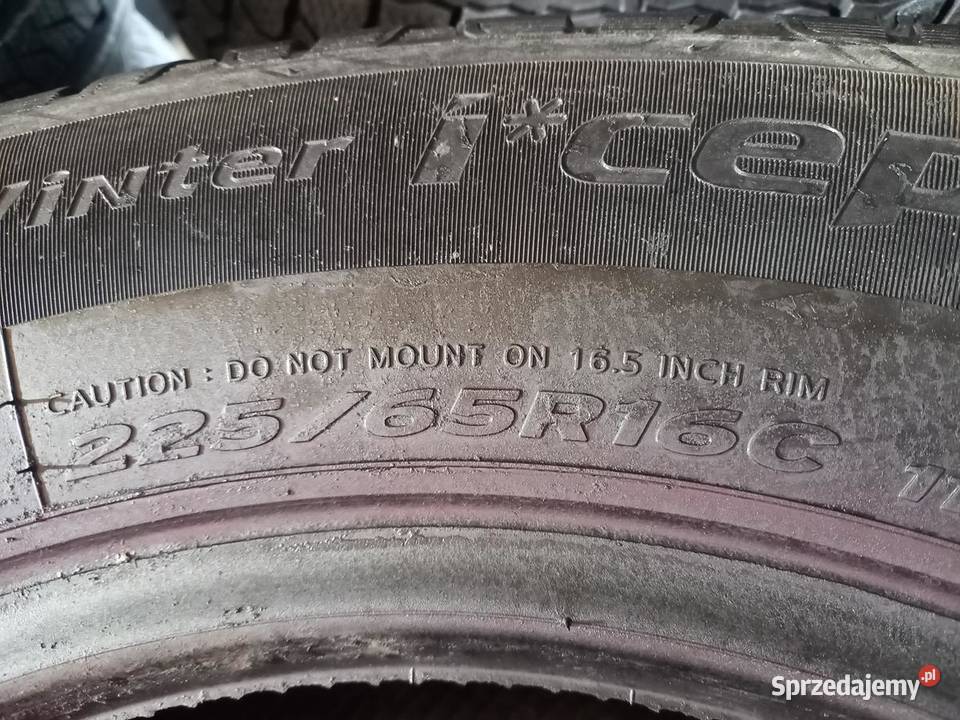 2x Opona UŻYWANA ZIMOWA BUS 22565R16C HANKOOK R do 170 km/h Zaścianki