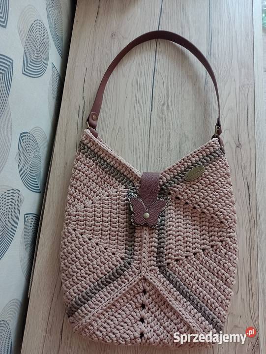 Sznurkowa torebka Handmade