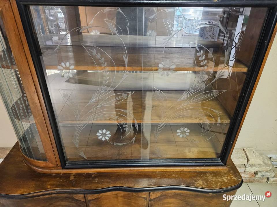 Piękny kredens stara komoda witryna z nadstawką Kredensy i witryny Pszczyna