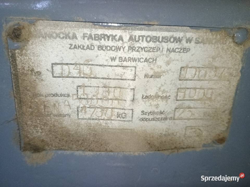 Przyczepa D46 wywrotka odnowieniu stan idealny Przyczepy rolnicze Jeziory