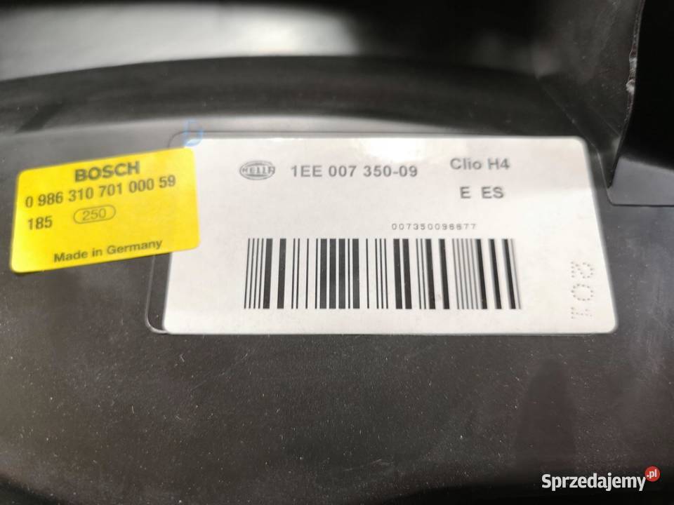 LAMPA LEWY PRZÓD BOSCH RENAULT CLIO II 9801 osobowe lubelskie