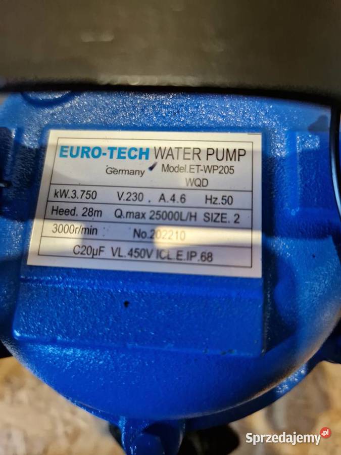 Pompa powierzchniowa Eurotech Germany 3750 wat wielkopolskie sprzedam