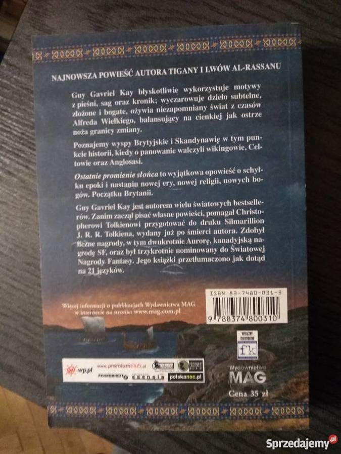 Ostatnie promienie słońca Guy Gavriel Kay Warszawa