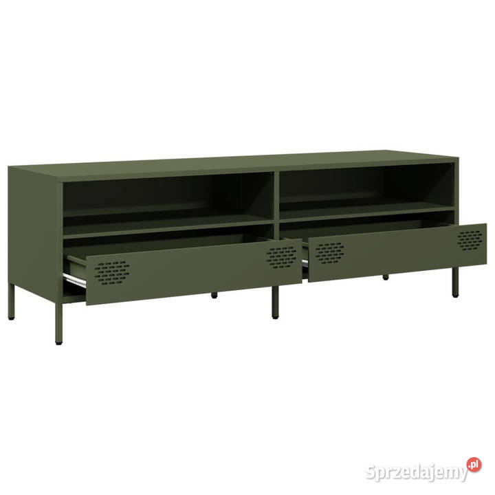 Szafka RTV oliwkowa 135x39x435 stal walcowana na