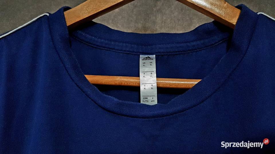 Niebieska Bawełniana Koszula Adidas Unisex Adidas