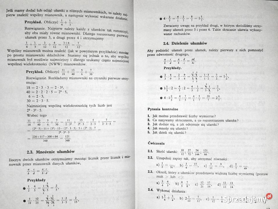 Matematyka Podręcznik ZSZ Maciej Bryński Dróbka