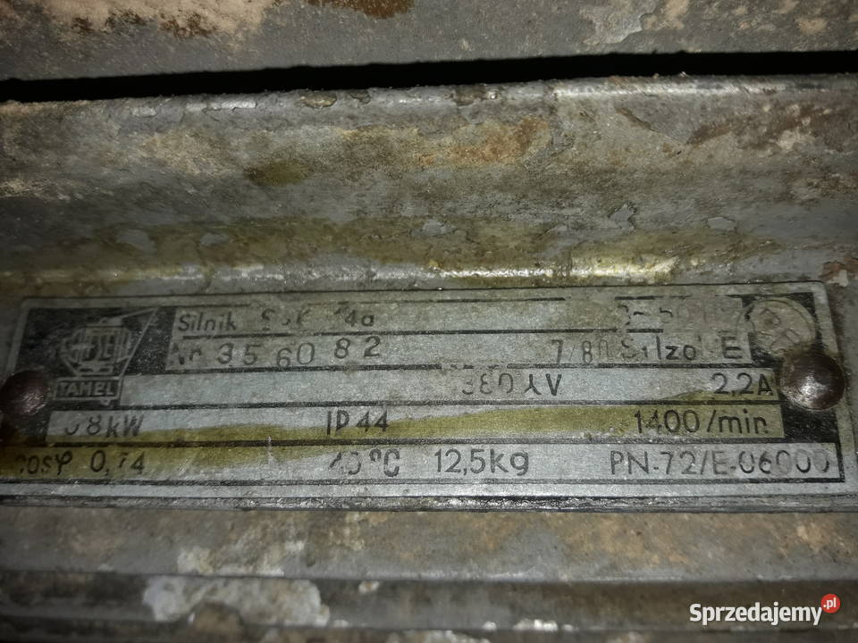 Silnik 08 KW 3 fazowy z reduktorem Łuszczów Pierwszy sprzedam