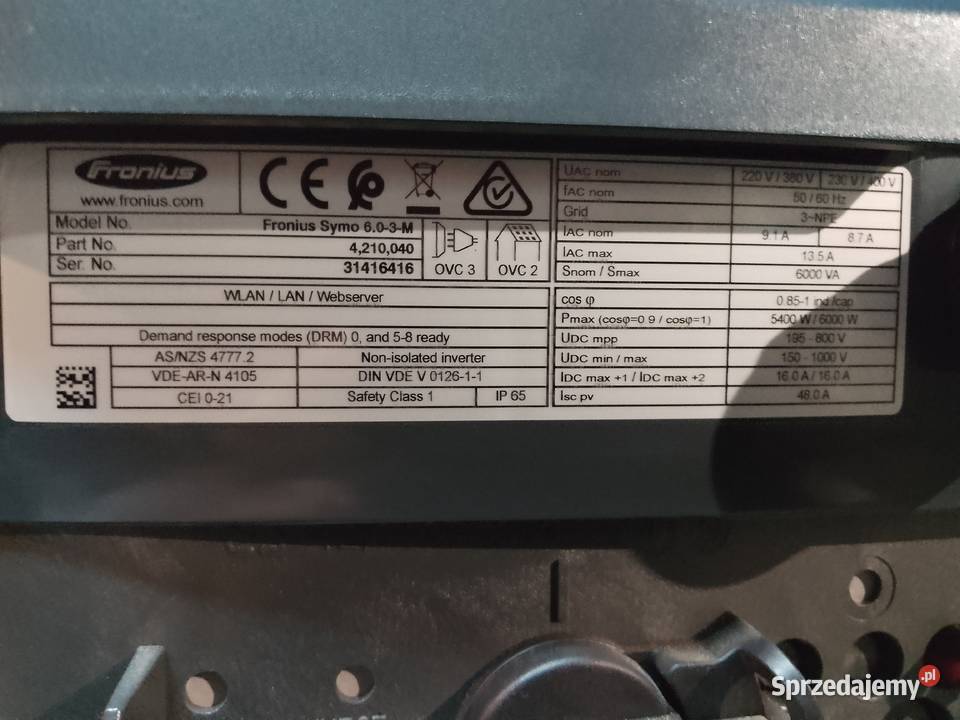 Fronius Symo 603M Falowniki sprzedam