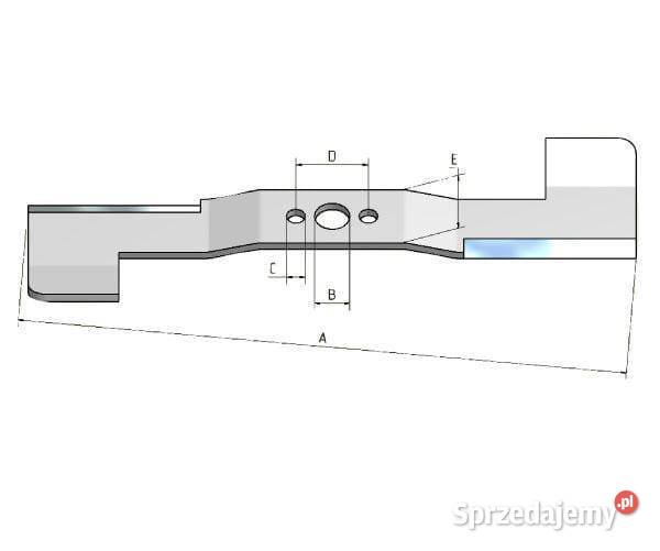 Nóż L504 mm otwór okrągły 183 pasujący do Kamionna