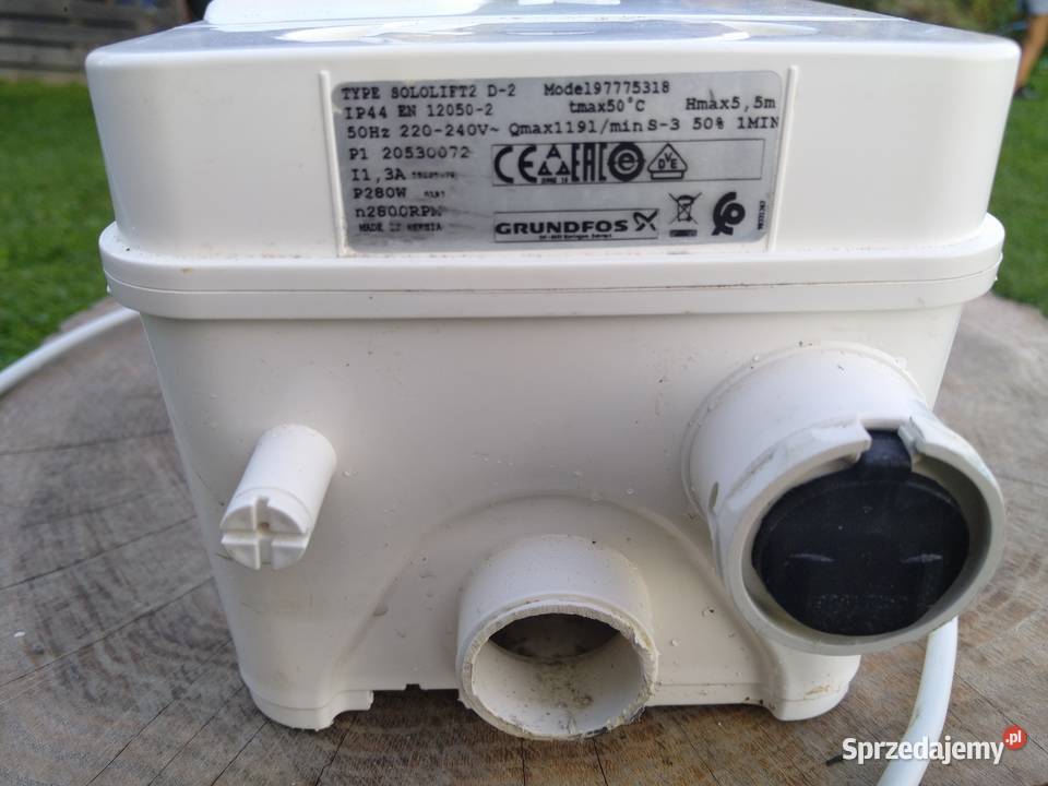 Pompa do wody brudnej grundfos sololift 2d Izdebnik sprzedam
